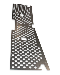 Sheet metal partition lower tier Step 24-24-N-18 V16 holes
